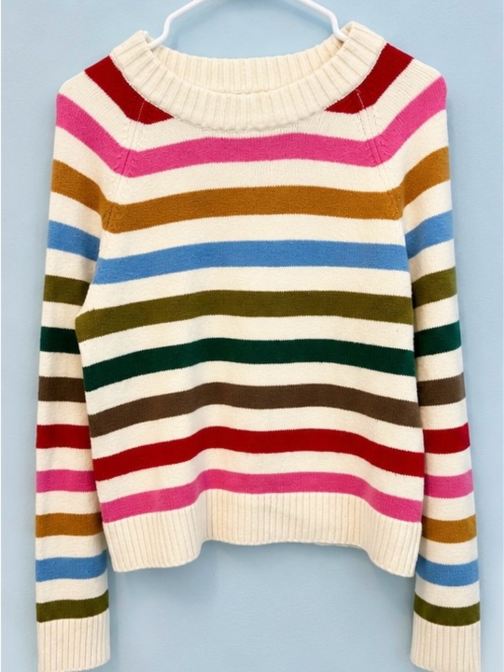 GAP Multicolor Stripe Cotton Blend Sweater | Size Medium - Picture 2 of 7